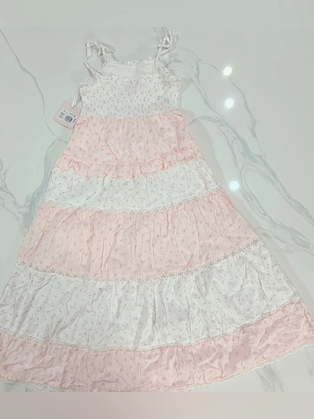 Loveshackfancy X Target Girls' Stella Ditsy Floral Tiered Maxi Dress